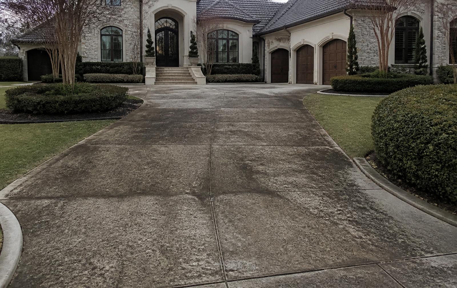 Concept example: the same exterior surface before cleaning